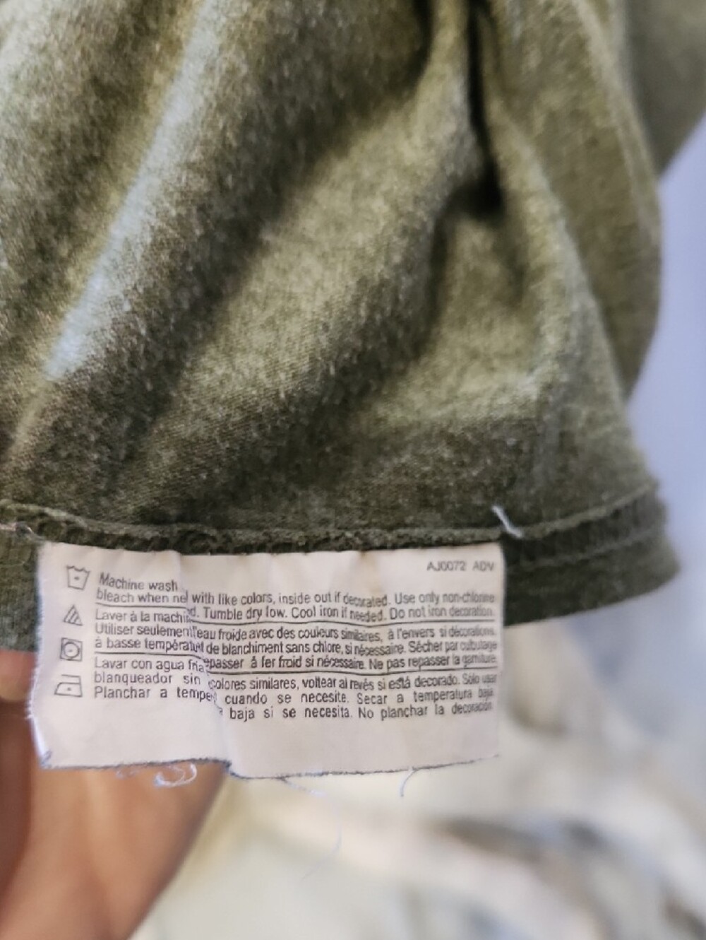 Hanes Olive Green Short Sleeve Crewneck Tee - Picture 3 of 4